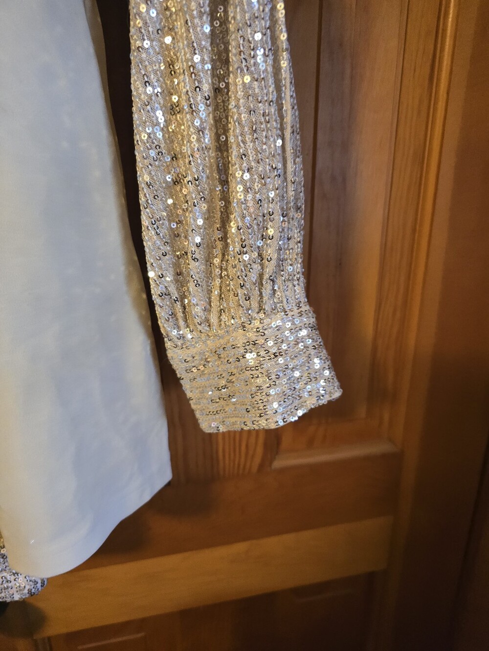 FashionNova Gold Sequin Shorts with Belt Wrap NWT - Picture 7 of 16